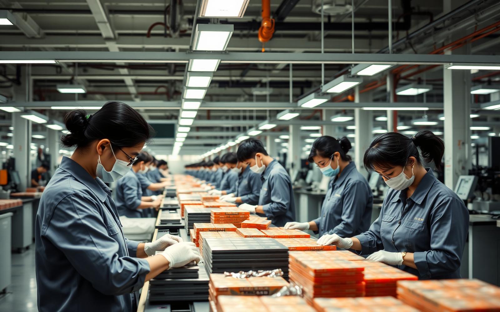 Manufacturing floor in Asia